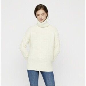 Stitch Fix VERO MODA Ivory Chunky Cable Knit Cowl Turtleneck Long Sleeve Sweater